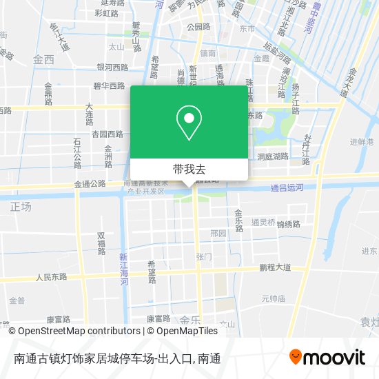 南通古镇灯饰家居城停车场-出入口地图