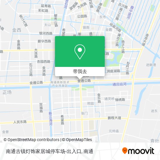 南通古镇灯饰家居城停车场-出入口地图