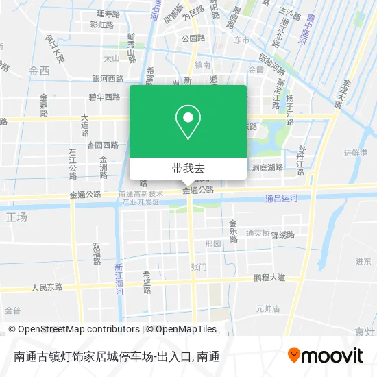 南通古镇灯饰家居城停车场-出入口地图