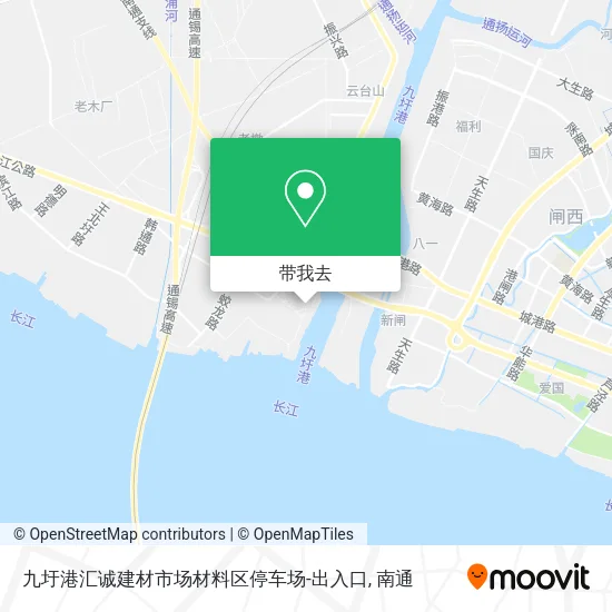 九圩港汇诚建材市场材料区停车场-出入口地图