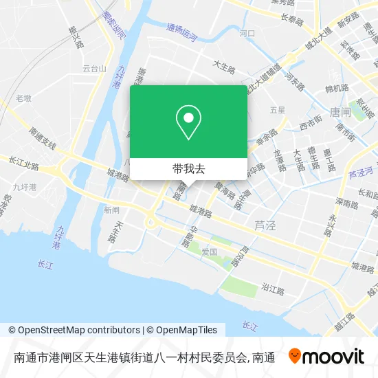 南通市港闸区天生港镇街道八一村村民委员会地图