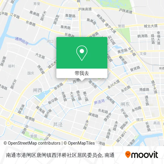南通市港闸区唐闸镇西洋桥社区居民委员会地图