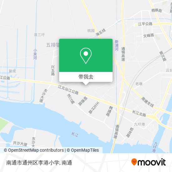 南通市通州区李港小学地图