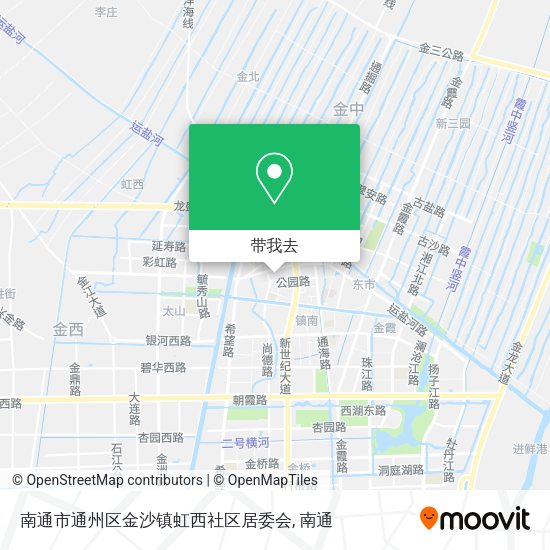 南通市通州区金沙镇虹西社区居委会地图