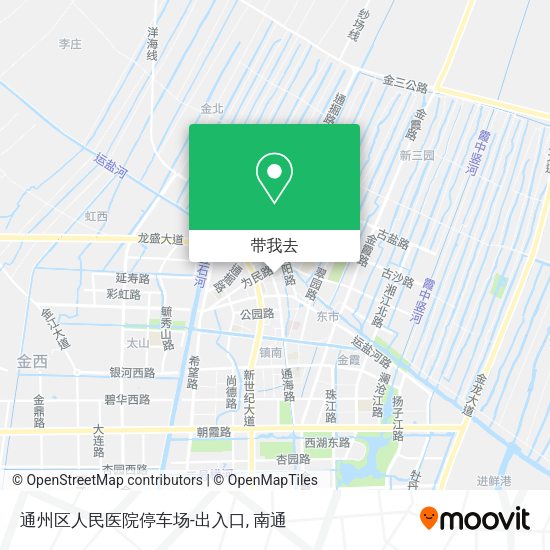 通州区人民医院停车场-出入口地图