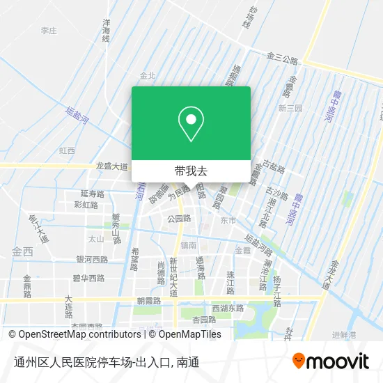 通州区人民医院停车场-出入口地图