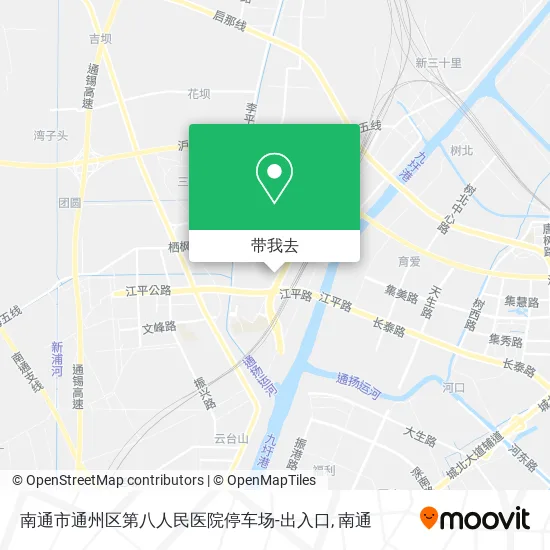 南通市通州区第八人民医院停车场-出入口地图