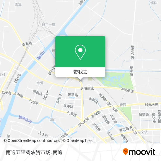 南通五里树农贸市场地图