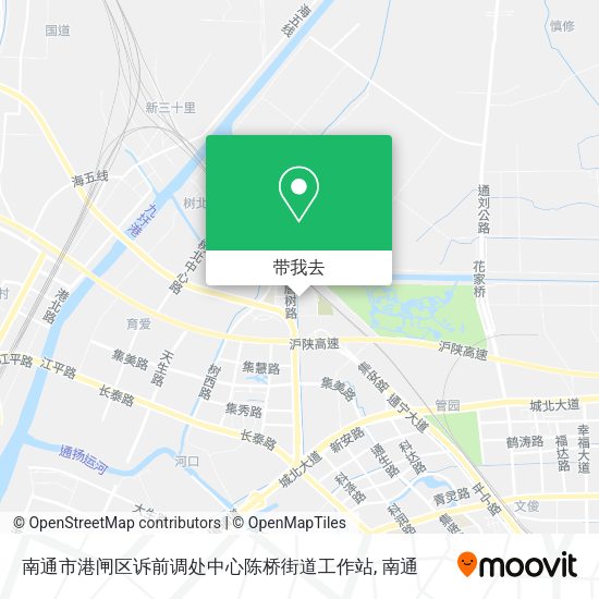 南通市港闸区诉前调处中心陈桥街道工作站地图
