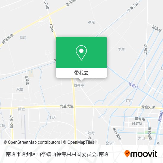南通市通州区西亭镇西禅寺村村民委员会地图
