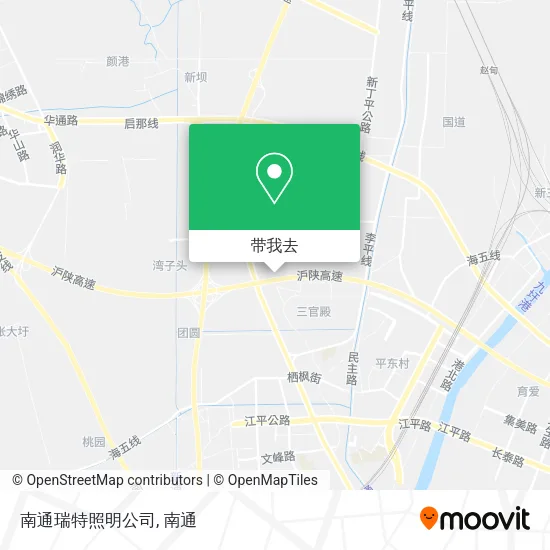 南通瑞特照明公司地图