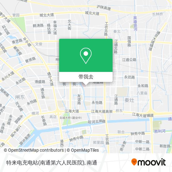 特来电充电站(南通第六人民医院)地图