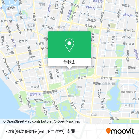 72路(妇幼保健院(南门)-西洋桥)地图