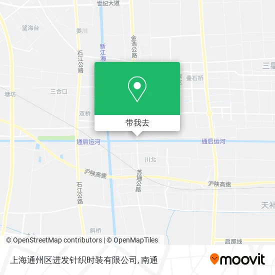 上海通州区进发针织时装有限公司地图