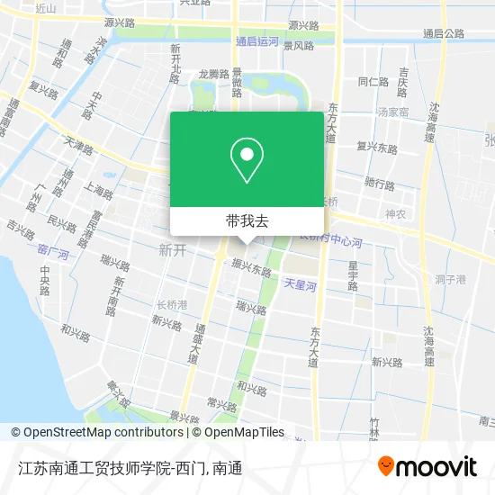 江苏南通工贸技师学院-西门地图