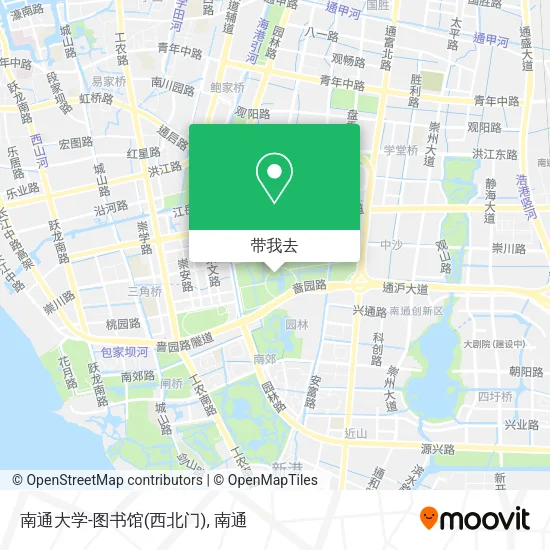 南通大学-图书馆(西北门)地图