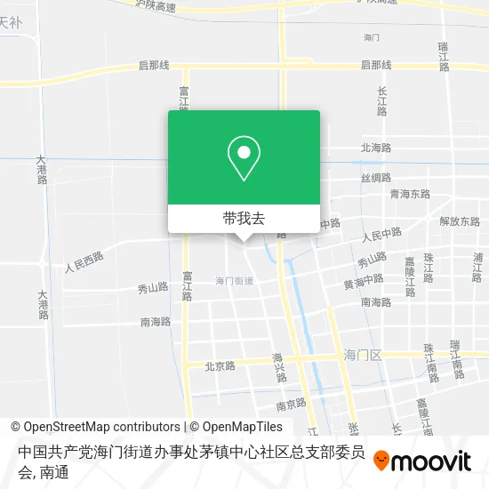 中国共产党海门街道办事处茅镇中心社区总支部委员会地图