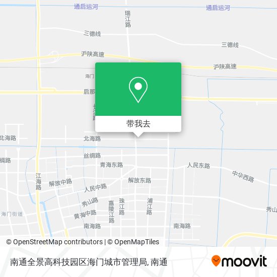 南通全景高科技园区海门城市管理局地图
