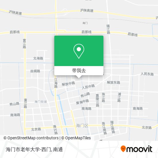 海门市老年大学-西门地图