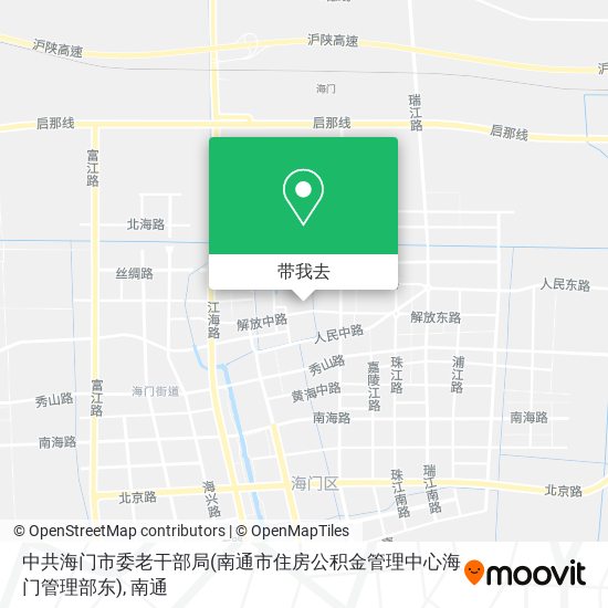 中共海门市委老干部局(南通市住房公积金管理中心海门管理部东)地图