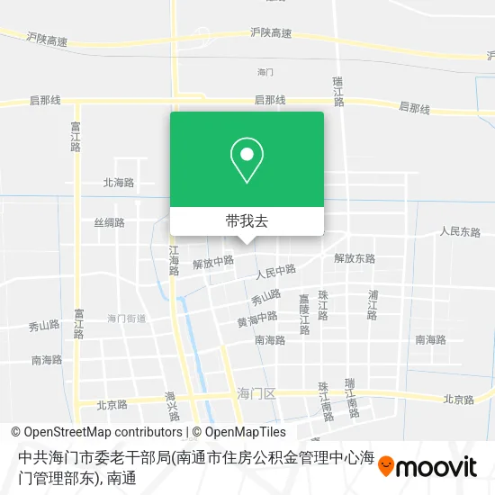 中共海门市委老干部局(南通市住房公积金管理中心海门管理部东)地图