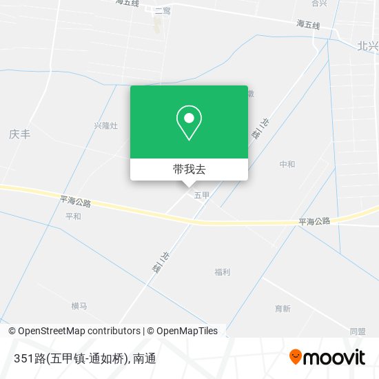 351路(五甲镇-通如桥)地图