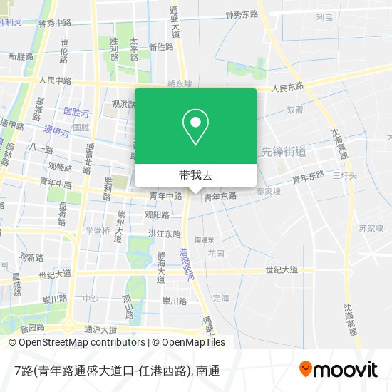 7路(青年路通盛大道口-任港西路)地图