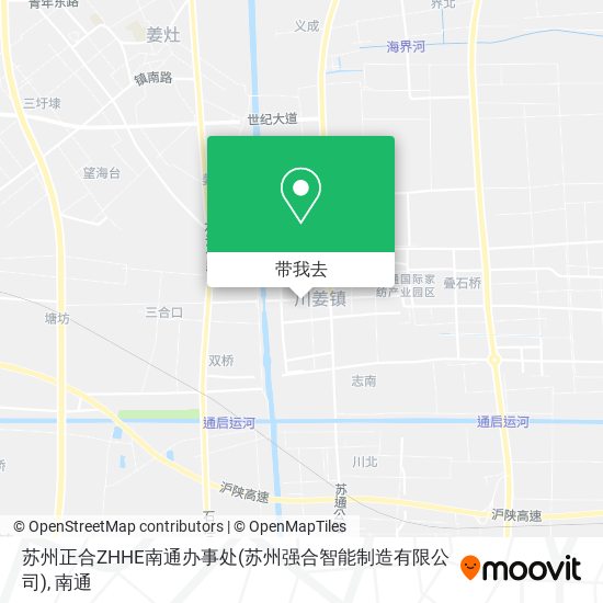 苏州正合ZHHE南通办事处(苏州强合智能制造有限公司)地图
