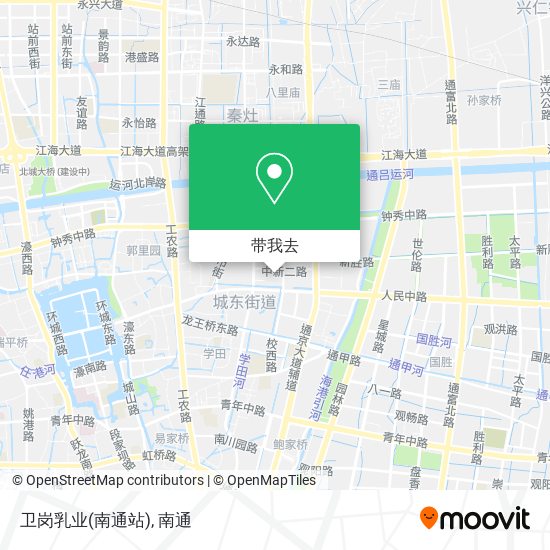 卫岗乳业(南通站)地图
