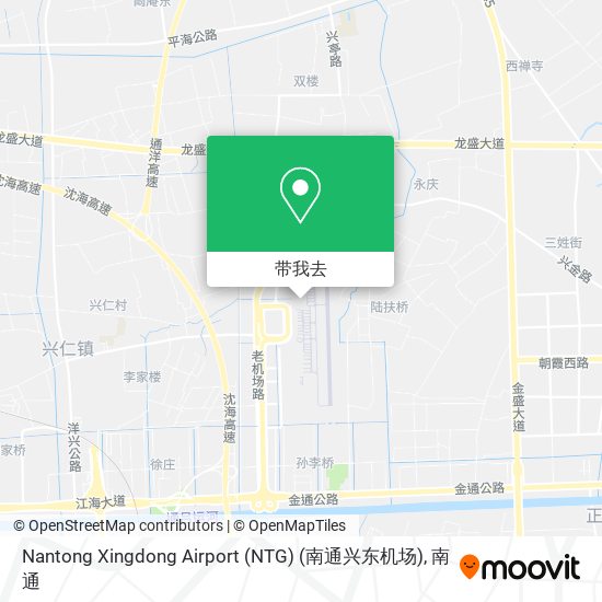 Nantong Xingdong Airport (NTG) (南通兴东机场)地图