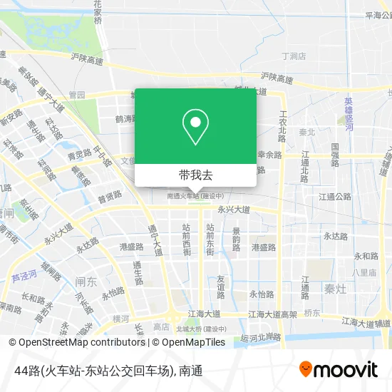 44路(火车站-东站公交回车场)地图