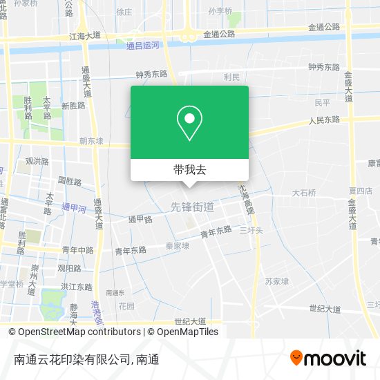 南通云花印染有限公司地图