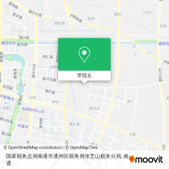 国家税务总局南通市通州区税务局张芝山税务分局地图