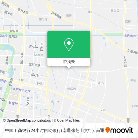 中国工商银行24小时自助银行(南通张芝山支行)地图