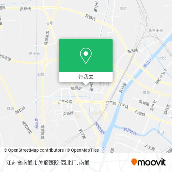 江苏省南通市肿瘤医院-西北门地图