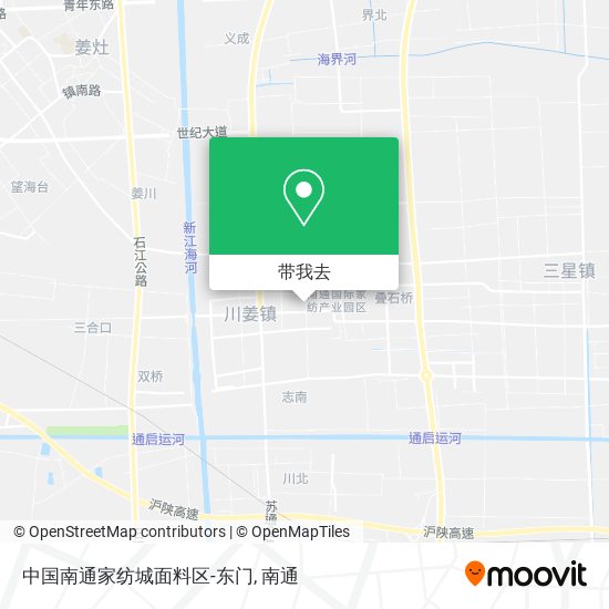 中国南通家纺城面料区-东门地图