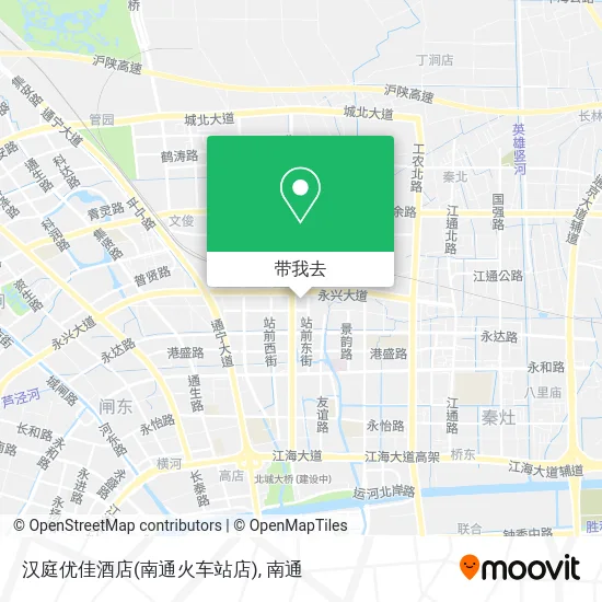 汉庭优佳酒店(南通火车站店)地图