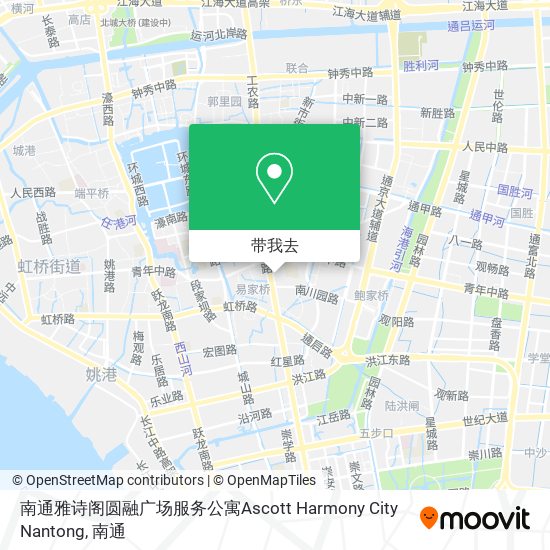 南通雅诗阁圆融广场服务公寓Ascott Harmony City Nantong地图