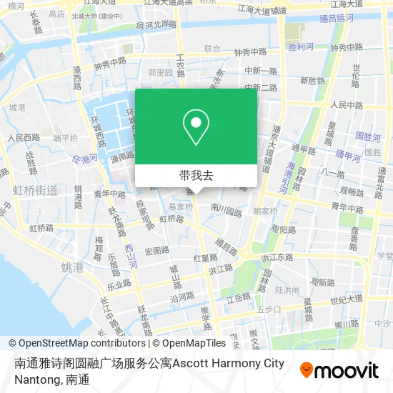 南通雅诗阁圆融广场服务公寓Ascott Harmony City Nantong地图