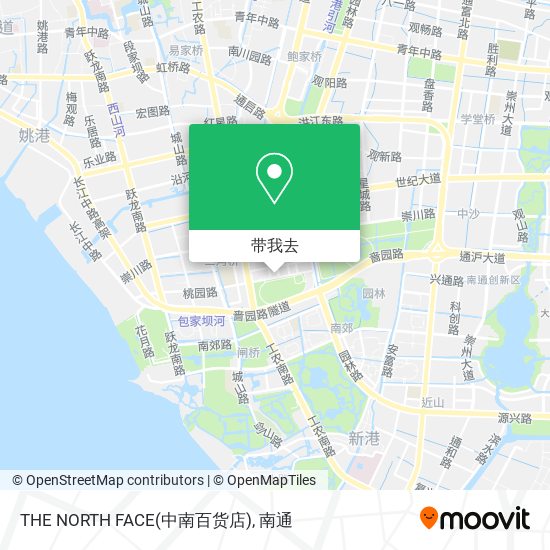 THE NORTH FACE(中南百货店)地图