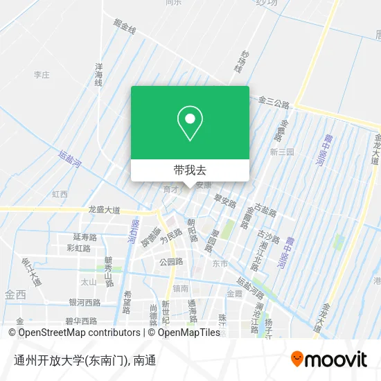 通州开放大学(东南门)地图