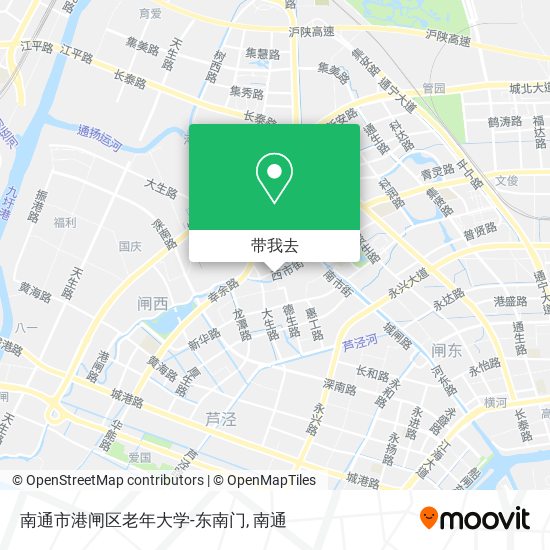 南通市港闸区老年大学-东南门地图