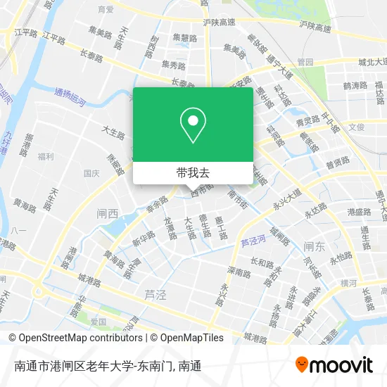 南通市港闸区老年大学-东南门地图