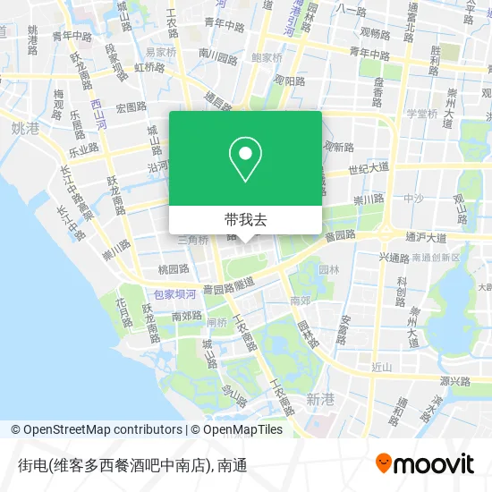 街电(维客多西餐酒吧中南店)地图