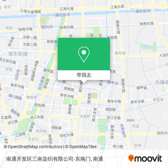 南通开发区三南染织有限公司-东南门地图