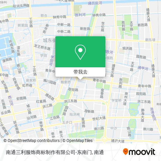 南通三利服饰商标制作有限公司-东南门地图