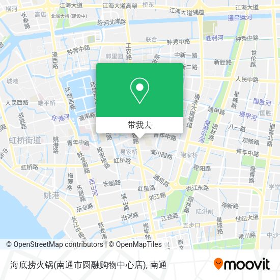 海底捞火锅(南通市圆融购物中心店)地图