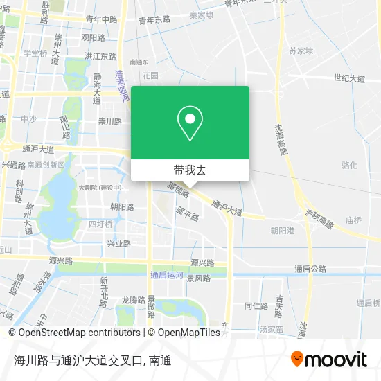 海川路与通沪大道交叉口地图