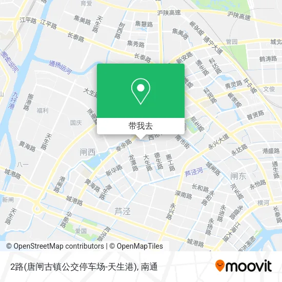 2路(唐闸古镇公交停车场-天生港)地图