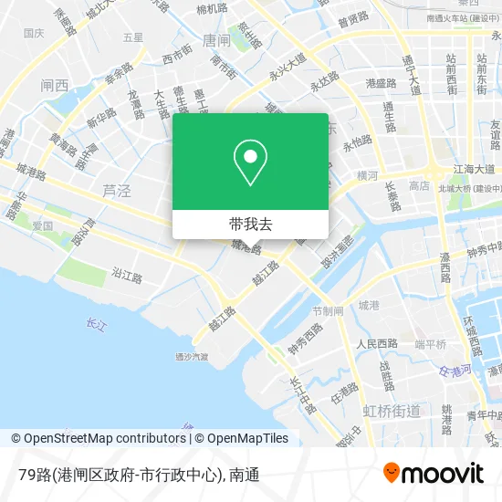 79路(港闸区政府-市行政中心)地图